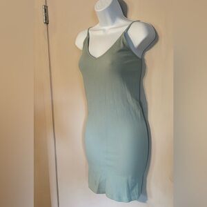 Garage Dress- Moss Green Ribbed Bodycon Dress